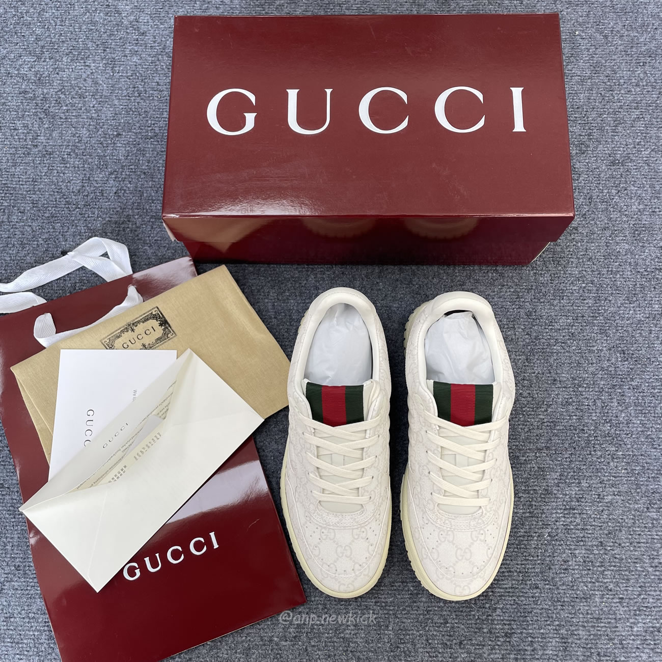 Gucci Re Web Gg Supreme Canvas Beige White 816818 Fad7v 9055 (4) - newkick.org